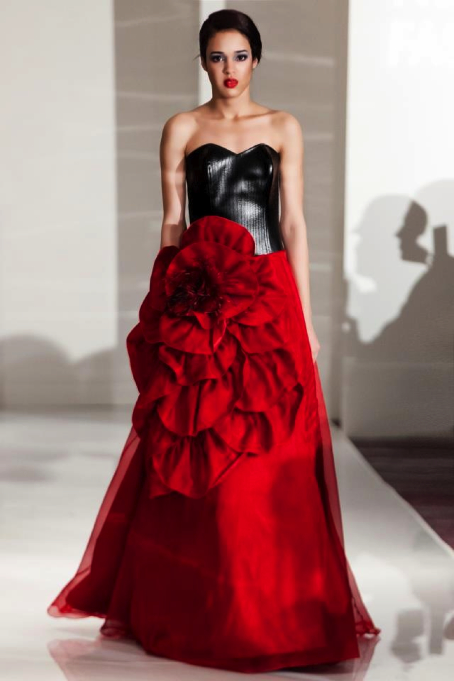 Original Kate Walz gown on the runway at New York Fashion Week. Photo by Kate Walz. 